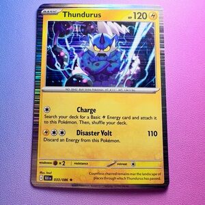 thundurus - 033/086 (holo rare) — pokemon: black bolt